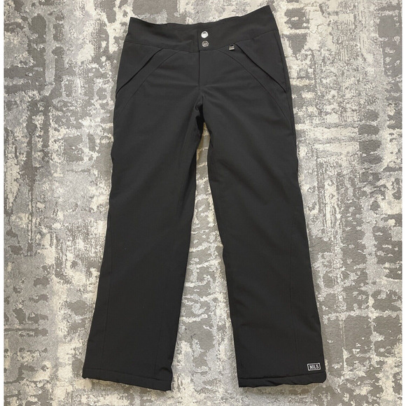 Nils Wesley Ladies Snow Pant Black Soft shell Front Pockets‎ Sz 10 - Picture 1 of 12